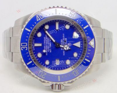 Rolex Deepsea 44mm Replica Watch Stainless Steel Blue Face